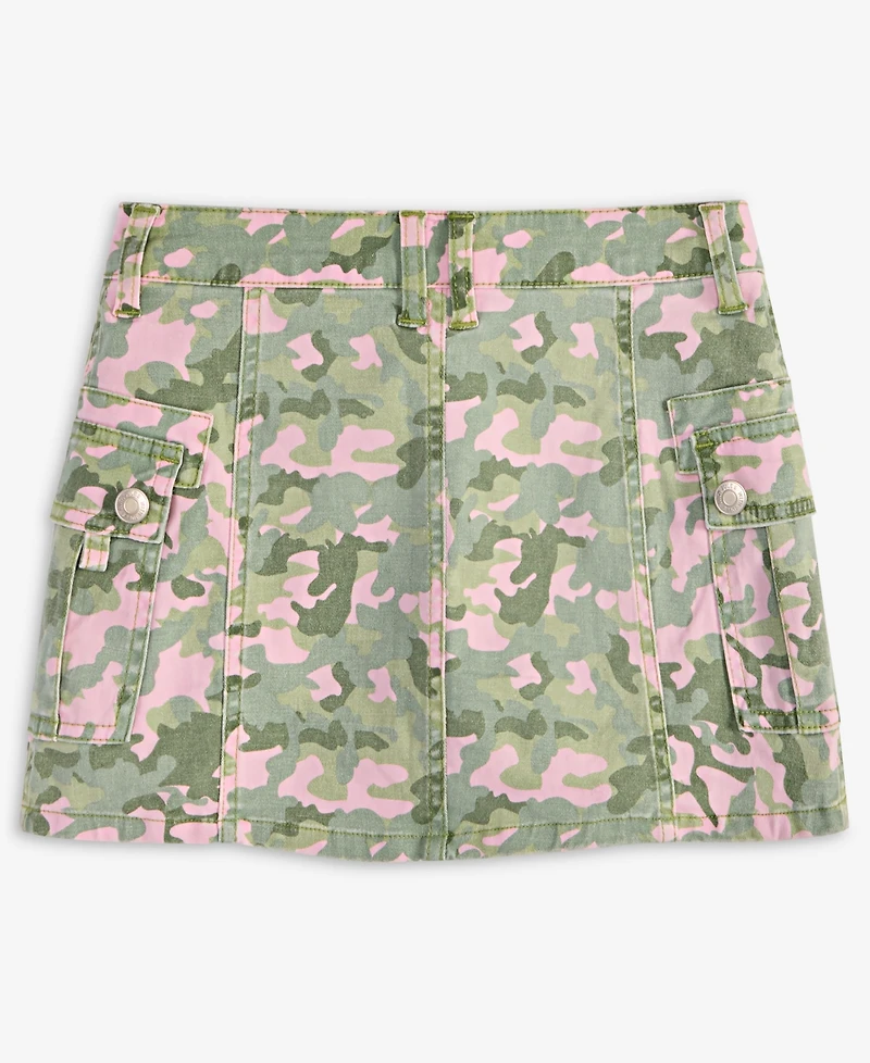 With Jules Big Girls Printed Cotton Cargo Skort
