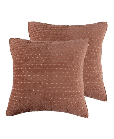 Levtex Velvet Stitch 2-Pc. Sham Set, European