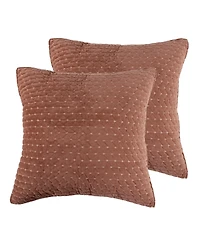 Levtex Velvet Stitch 2-Pc. Sham Set, European