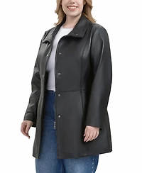 Bgsd Plus Rosie Leather Coat