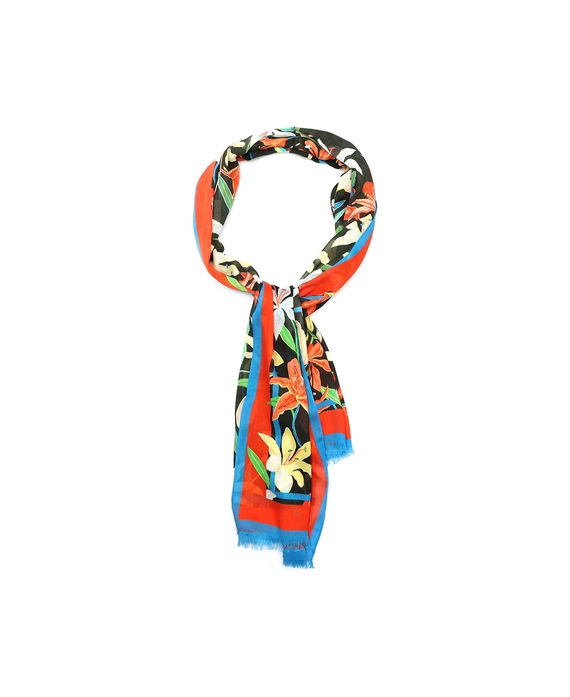 Kate Spade New York Women's Summer Lilies Oblong Scarf