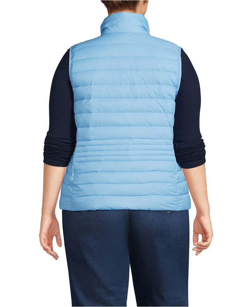 Lands' End Plus Wanderweight Packable Down Vest