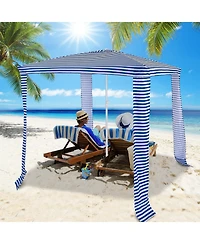6.6 x 6.6 Feet Foldable and Easy-Setup Beach Canopy With Carry Bag