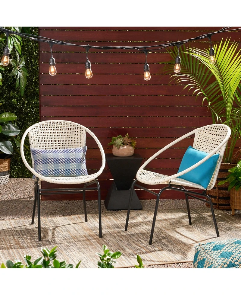 Set of 2 Outdoor Wicker Chair