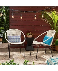 Set of 2 Outdoor Wicker Chair