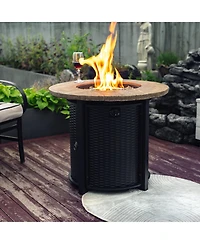 30 in. Propane Round Fire Table 40000BTU Propane Fire Pit Table