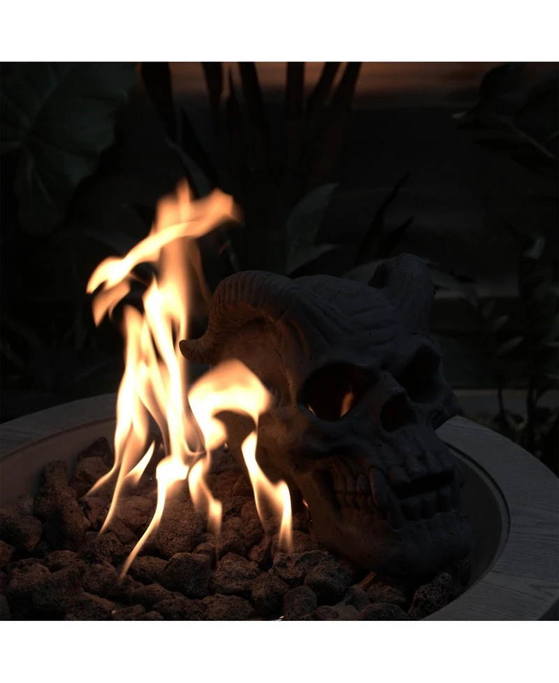 Fireproof Imitated Human Fire Pit Skulls Garden Statue, Halloween Decor
