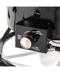 Mini Fire Pit Outdoor Portable Fire Pit Steel Camping Fire Pit with Lava Rocks,Instant Ignition and Adjustment