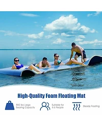 12 x 6 Feet 3 Layer Floating Water Pad-Blue