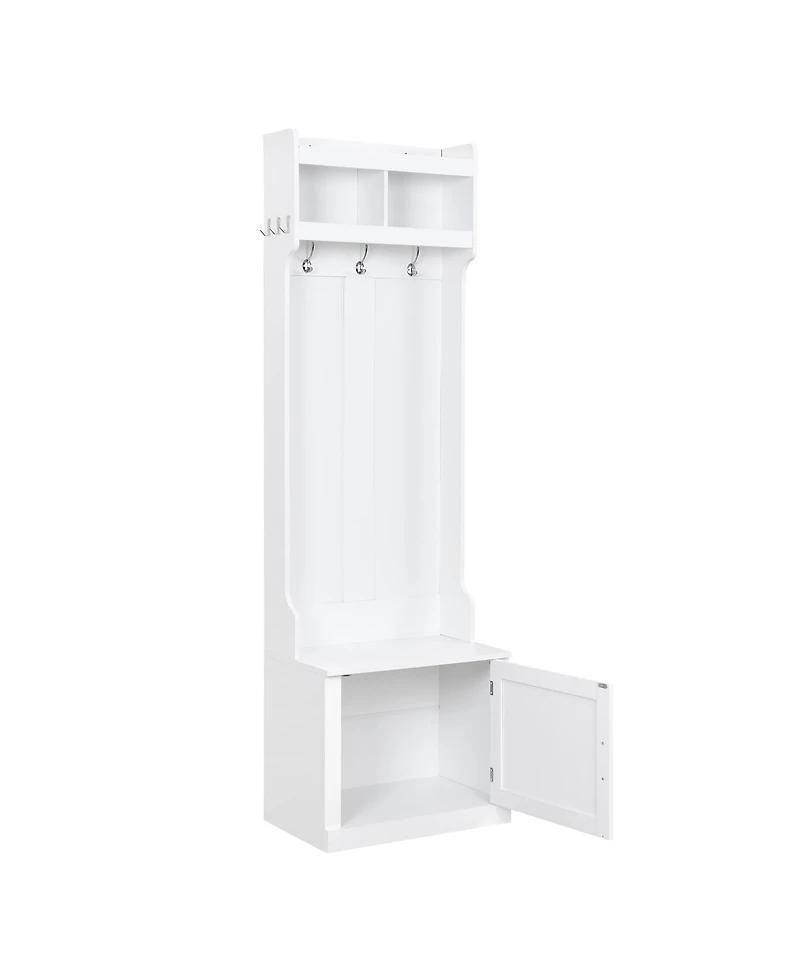 Streamdale Slim Hall Tree with Cabinet & Hooks