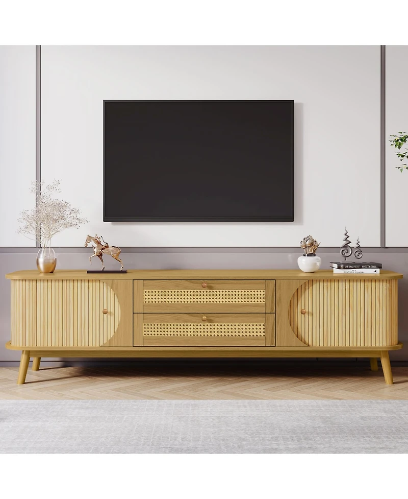 Streamdale Rattan Tv Stand for TVs up to 75''