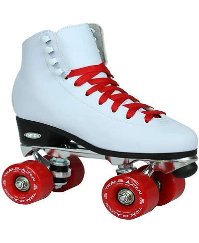 Epic Classic White & Red Quad Roller Skates