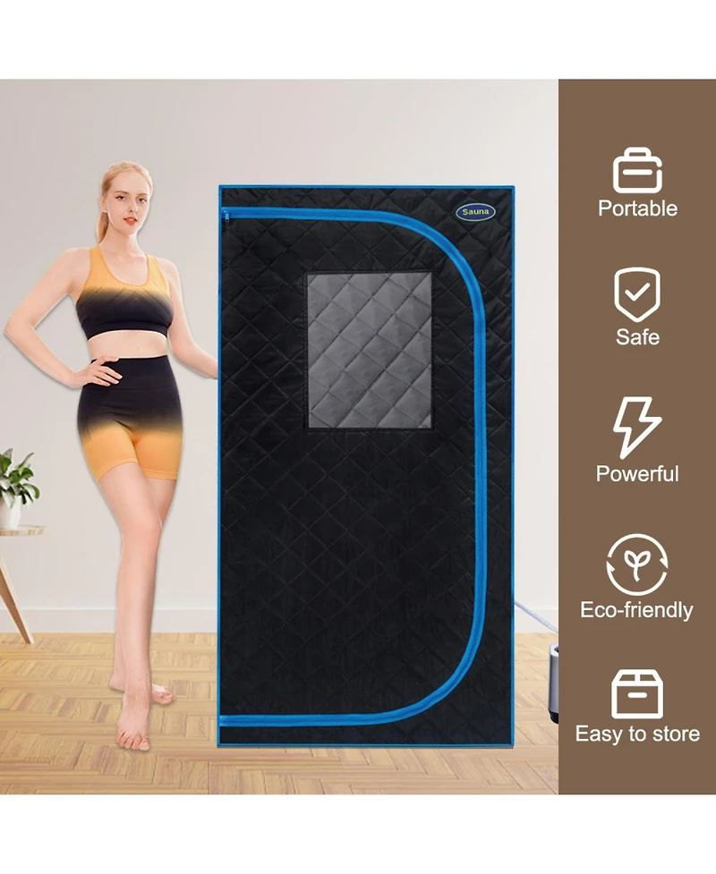 Streamdale Furniture Portable Full-Body Steam Sauna Tent with Remote, Chair, and Generator