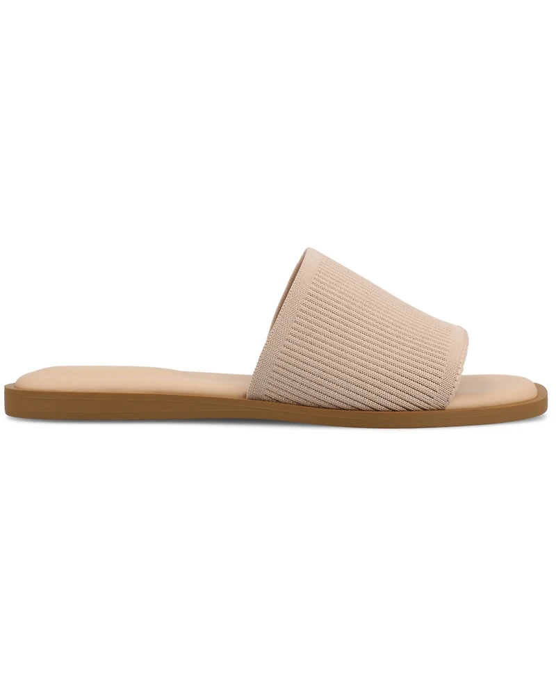 Journee Collection Women's Prisilla Single Band Slide Flat Sandals