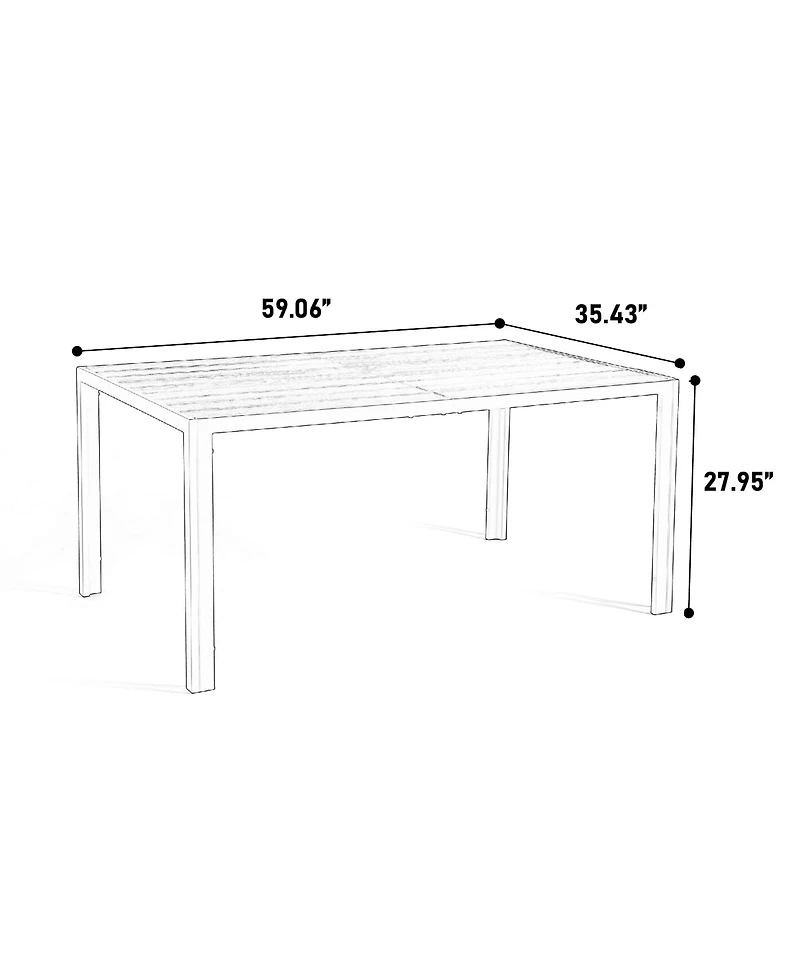 Streamdale 7-Piece Patio Dining Set, Table & 6 Textilene Chairs - Brown