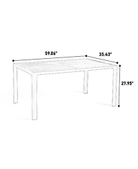 Streamdale 7-Piece Patio Dining Set, Table & 6 Textilene Chairs - Brown