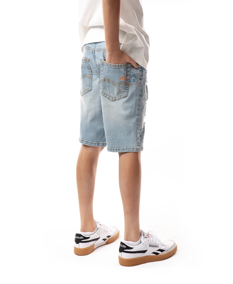 Ring of Fire Big Boys Revolve Stretch Denim Shorts