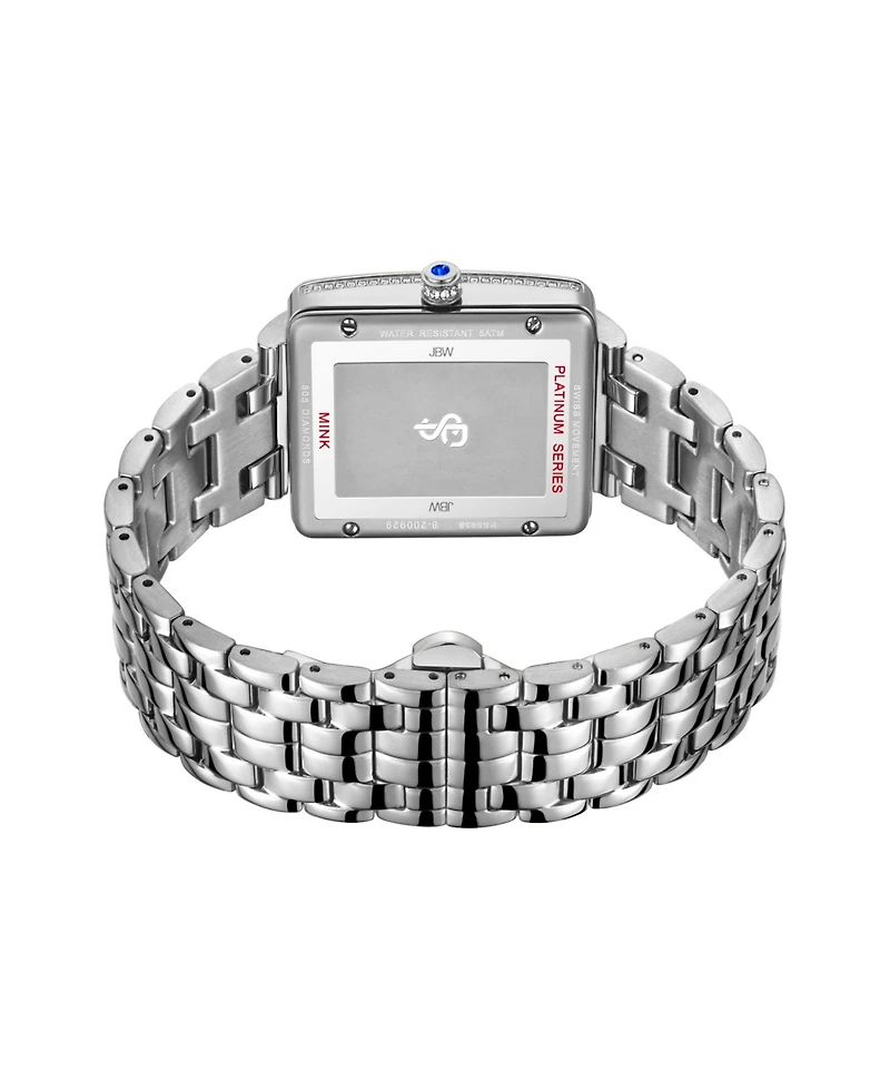 Jbw Women's Mink Platinum Series Diamond Stainless Steel Watch, 28mm