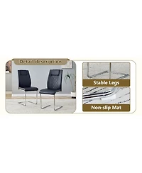Streamdale Cold Jade Dining Set 63" Table & 4 Black Pu Chairs