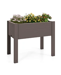 53L Raised Bed Grow Box Self-Watering Planter Box Stand with Water Level Monitor