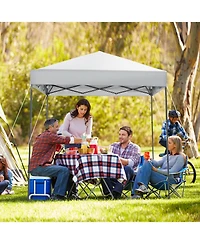 6.6 x 6.6 Feet Outdoor Pop-up Canopy Tent with Upf 50+ Sun Protection
