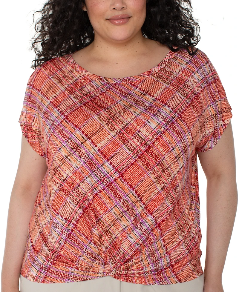 Liverpool Los Angeles Plus Twist-Front Top