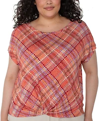 Liverpool Los Angeles Plus Twist-Front Top