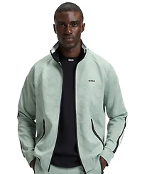 Boss by Hugo Men's Circle-Jacquard Zip-Up Sweatshirt