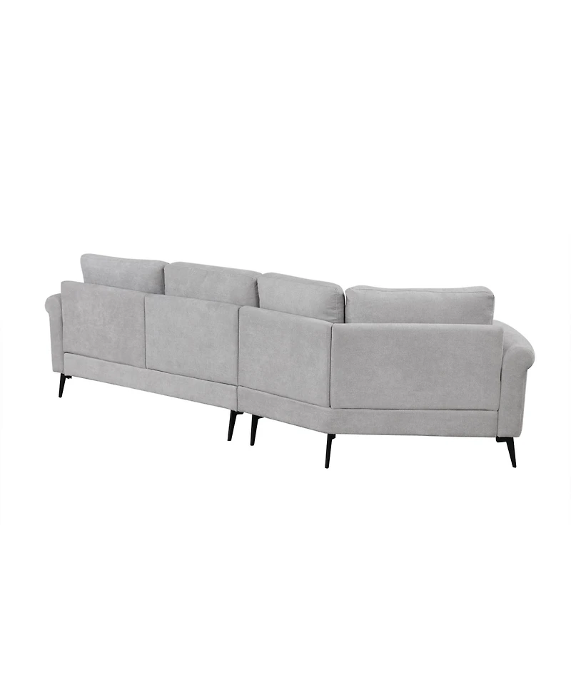 Streamdale 111" Curved Sofa with Pillows
