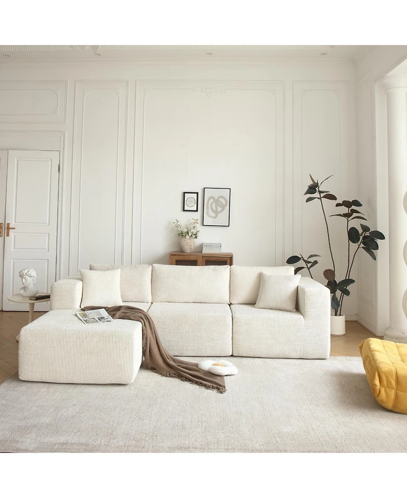 Streamdale Sectional Sofa Beige Left