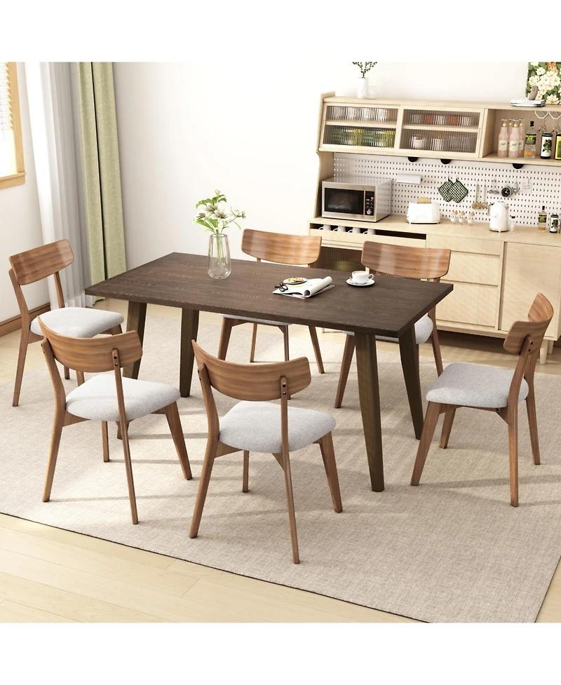 Streamdale Mid-Century Upholstered Dining Chairs (Set of 2) - Light Beige