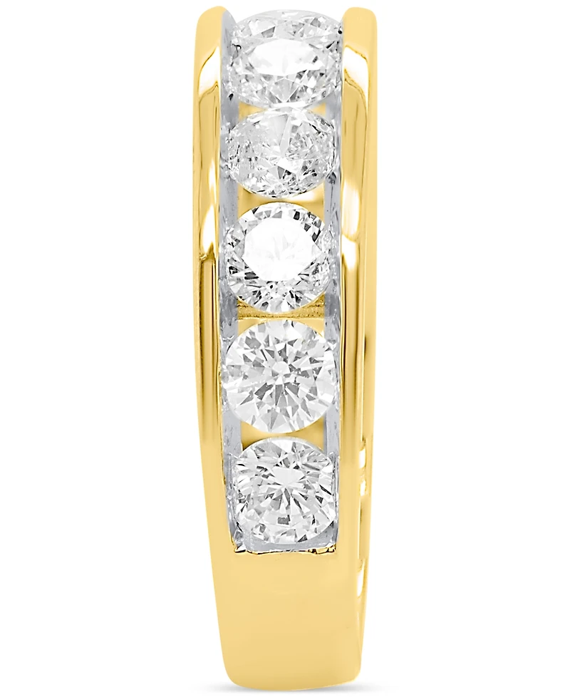 Forever Grown Diamonds Lab Diamond Channel Set Band (2 ct. t.w.) Sterling Silver or 14K Gold-Plated