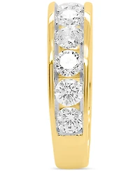 Forever Grown Diamonds Lab Diamond Channel Set Band (2 ct. t.w.) Sterling Silver or 14K Gold-Plated