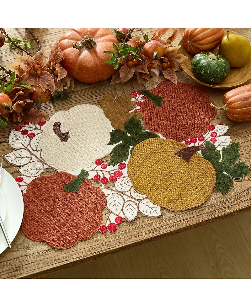 Elrene Fall Feels Cutwork Fabric Rectangle Placemat, 13" x 19"