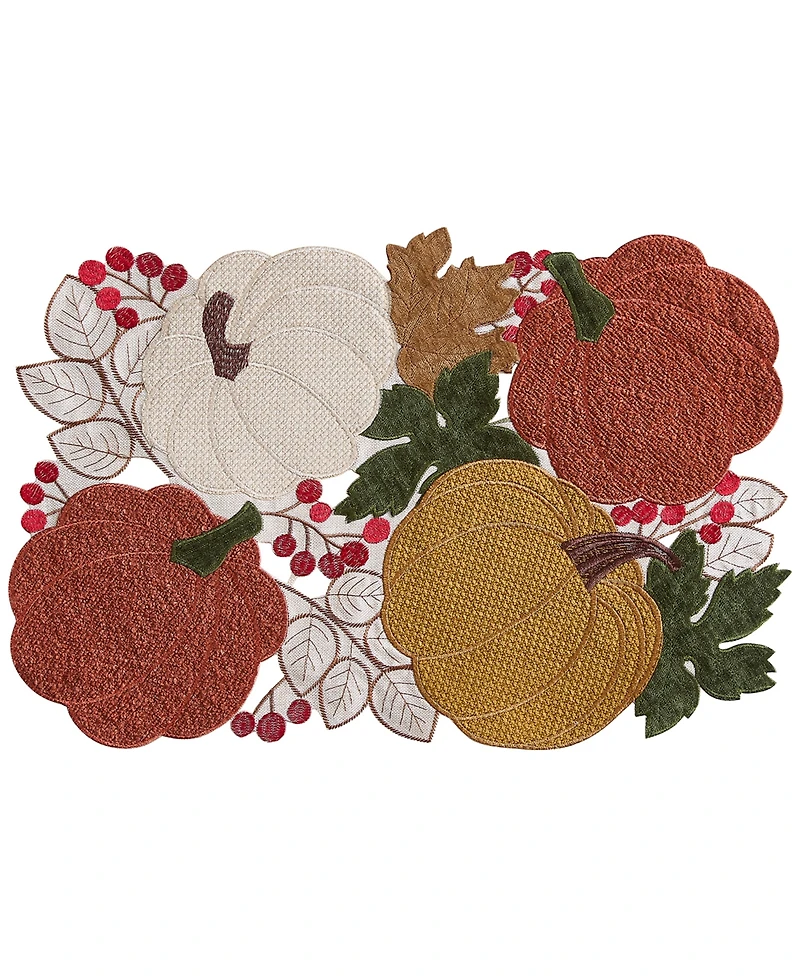 Elrene Fall Feels Cutwork Fabric Rectangle Placemat, 13" x 19"