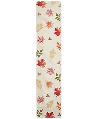 Elrene Hillsborough Embroidered Leaf Table Runner, 14" x 70"
