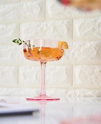 The Wine Savant Flower Coupe Cocktail Glasses, Set of 2