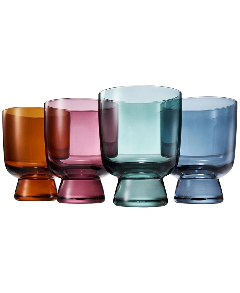 The Wine Savant Khen Pastel Muted Murano Wine Glasses, Set of 4