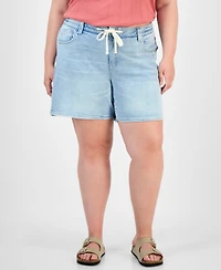 Democracy Trendy Plus High-Rise Drawstring Shorts