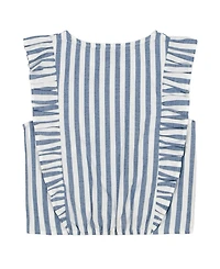 Tommy Hilfiger Big Girls Yarn Dyed Ruffle Top
