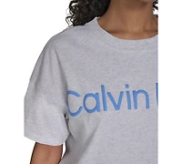 Calvin Klein Performance Women's Cotton Raised Logo Cropped T-Shirt