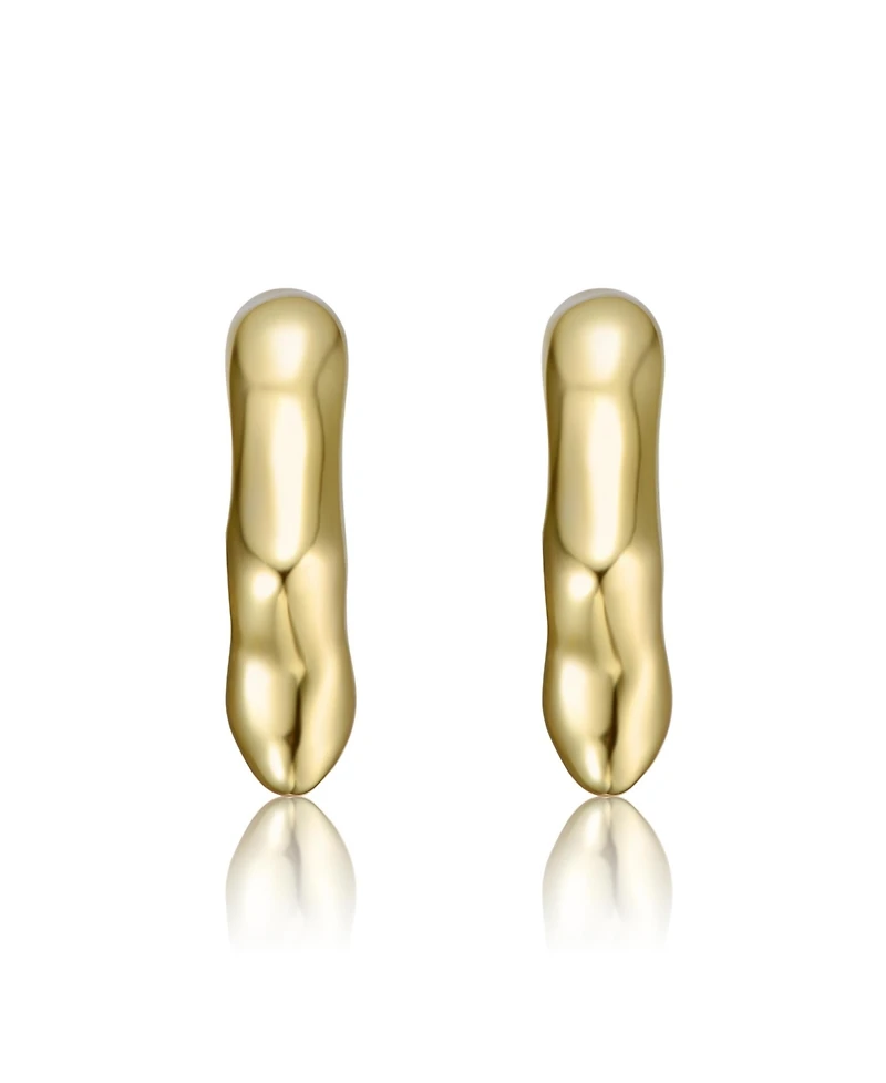 Dripping Hoop Earrings White Gold Plated or 14K