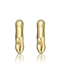 Dripping Hoop Earrings White Gold Plated or 14K