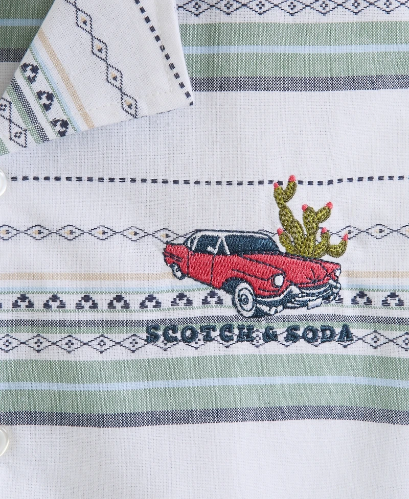 Scotch & Soda Big Boys Dobby Camp Polo Shirt