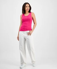 Hugo Women's Logo Scoop-Neck Knit Tank Top