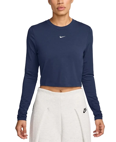 Nike Sportswear Women's Chill Knit Slim Long-Sleeve Cropped Top