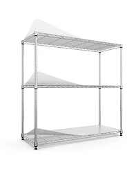 3 Tier Wire Shelving Unit, 1050 Lbs Nsf Height Adjustable Metal Garage Storage Shelves, Heavy Duty Storage Wire Rack Metal Shelves