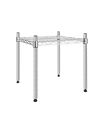 Heavy Duty Shelving Unit, Wire Metal Stackable Storage, 1-Tier Shelf, Chrome, 15" W x 13.8" D x 15" H