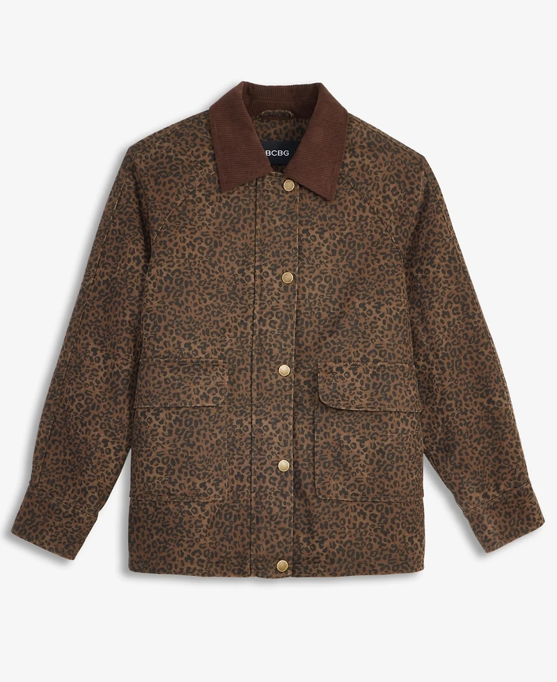 Bcbg Women's Corduroy-Collar Barn Jacket, Exclusively at Macy's