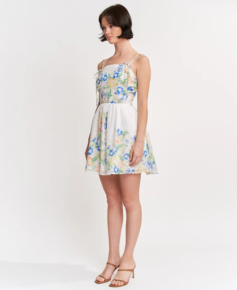 En Saison Women's Julia Printed Sleeveless Mini Dress